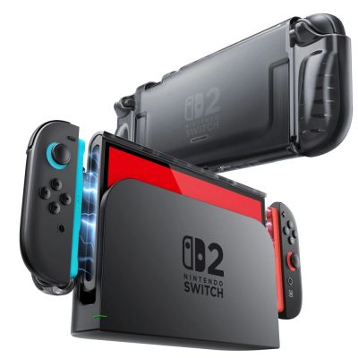 Supcase Crystal Case für Nintendo Switch 2 - Transparent Schwarz