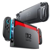 Supcase Crystal Case für Nintendo Switch 2 - Transparent Schwarz