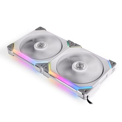 2. Lian Li Uni Fan SL140 Computergehäuselüfter 14cm Weiß 2 Stück.