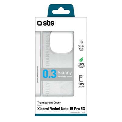 2. SBS Skinny Cover für Xiaomi Redmi Note 15 Pro – transparent
