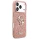 4. Guess Fixed Glitter Big 4G Case für iPhone 17 Pro - Rosa