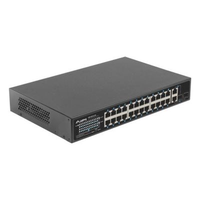 5. LANBERG RSFE-24P-2C-250 Switch, 24x 100MB PoE+/2x Combo Rack, 19" Gigabit Ethernet, 250W