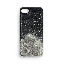 Star Glitter Glänzend Handyhülle Schutzhülle für iPhone 13 Pro schwarz