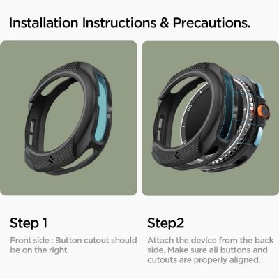14. Spigen Liquid Air Case für Samsung Galaxy Watch 8 Classic 46 mm – Schwarz