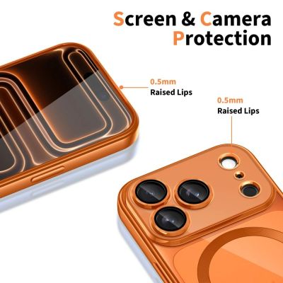 3. Tech-Protect MagFlex MagSafe Hülle für iPhone 17 Pro – Transparentes Orange