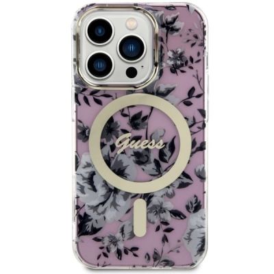 3. Guess GUHMP14XHCFWSP iPhone 14 Pro Max 6.7" pink/pink Hardcase Flower MagSafe