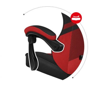 5. Huzaro Force 4.4 Gaming-Stuhl aus rotem Netzgewebe