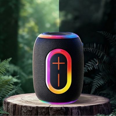 9. Dudao Y22 Kabelloser Lautsprecher mit RGB-Hintergrundbeleuchtung, Bluetooth 5.3 – Schwarz