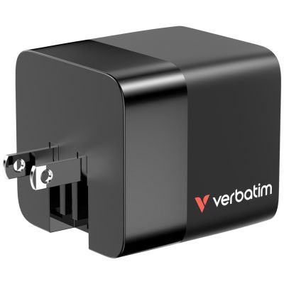 6. Verbatim Gan 65W Ladegerät mit 2x USB-C PD, 1x USB-A, Rücklaufkabel 32217