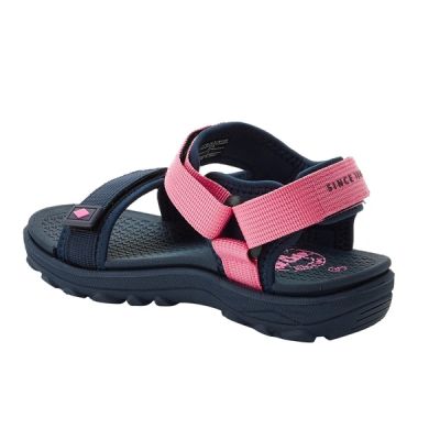 3. Lee Cooper Kinderschuhe Mädchen Klettverschluss Sandalen für Sommer Strand Marineblau Rosa