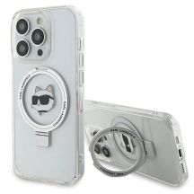 Karl Lagerfeld KLHMP15XHMRSCHH iPhone 15 Pro Max 6,7" weiß/weiß Hardcase Ring Stand Choupette Head MagSafe