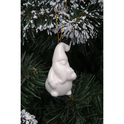 11. Keramik-Weihnachtsmannkugel, 7,8 cm, 1 Stück