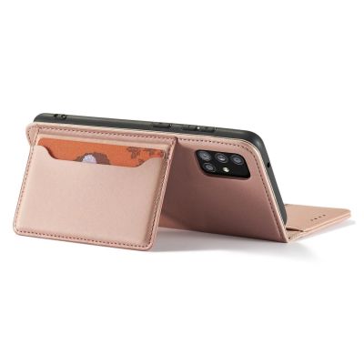 11. Magnetkartenhülle Hülle für Samsung Galaxy A12 5G Tasche Geldbörse Kartenhalter Pink