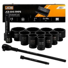 JCB Schlagschrauber-Set, 15-teilig, 1" 12-Höhe (36-80 mm)