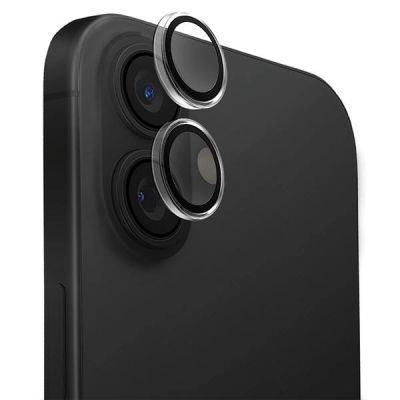 Uniq Optix Clear Kameraobjektivschutz für iPhone 16/16 Plus mit Applikator – Klares Schwarz