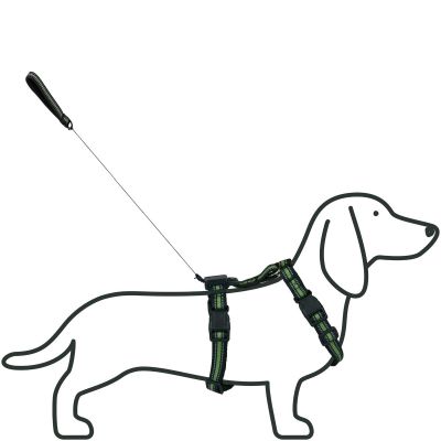 3. Hundegeschirr mit reflektierendem Band, Größe 42-53 cm, klein, mit Leine