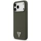 2. Guess Silikonhülle mit Dreieck-Logo und MagSafe-Funktion für iPhone 17 Pro Max – Grün