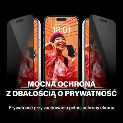3. PanzerGlass Ultra-Wide Fit Privacy gehärtetes Glas mit Positionierer für iPhone 15 Pro