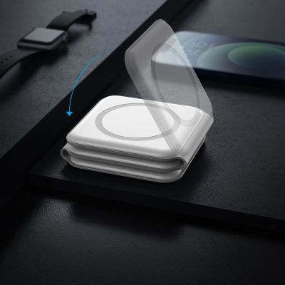 15. Dudao A11N 15W 3in1 induktives Ladegerät - Weiß + USB-C / USB-C-Kabel