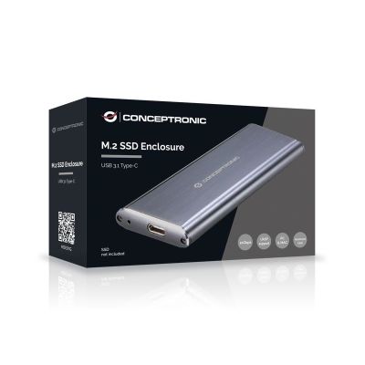 4. Conceptronic HDE01G Festplattengehäuse SSD-Gehäuse Grau M.2