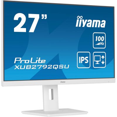 iiyama ProLite XUB2792QSU-W6 Computermonitor 68,6 cm (27") 2560 x 1440 px Wide Quad HD LED Weiß