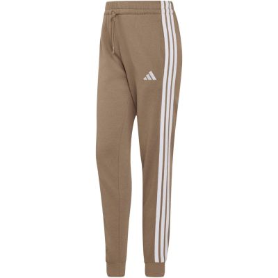 2. adidas Essentials 3-Streifen Fleece Slim Pants für Damen, Beige KF8317