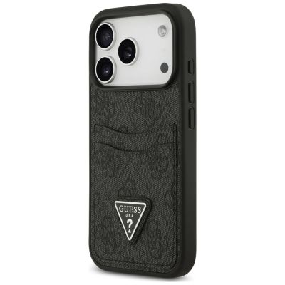 2. Guess 4G Double Card Triangle Hülle für iPhone 18 Pro / 17 Pro – Schwarz