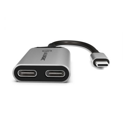 3. Alogic Adapter USB-C -> 2x USB-C St/2xBu 10cm Space Grau