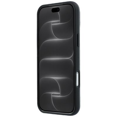 5. Mercedes Leder-Halbhülle mit ikonischer Linie und MagSafe-Design für iPhone 18 Pro / 17 Pro – Dunkelgrau