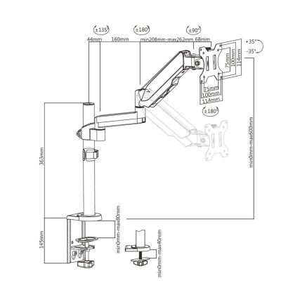 8. Maclean MC-775 Tischhalterung für Monitore (Desktop; 17" - 32"; max. 8 kg)