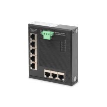 8-Port Gigabit Ethernet Switch, DIN-Montage, erweiterter Temperaturbereich.
