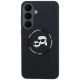 3. Karl Lagerfeld Silikonhülle mit Karl&Choupette-Motiv und MagSafe-Design für Samsung Galaxy S26 FE – Schwarz