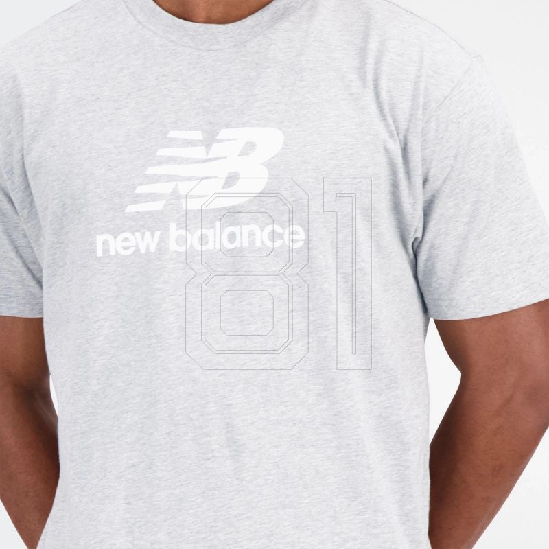 4. New Balance Essentials Stacked Logo Co M T-Shirt MT31541AG