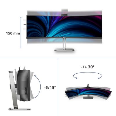 13. Philips 5000 Serie 49B2U5900CH/00 Computermonitor 124 cm (48,8") 5120 x 1440 px Dual QHD LCD Schwarz