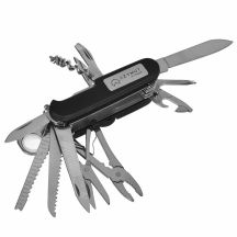 Tatron AZYMUT Taschenmesser - 25 Werkzeuge + Holster, 90mm schwarz ( HK20017BL )