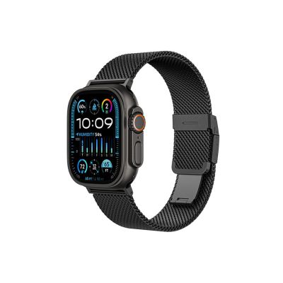 AmazingThing Titan Premium Metallarmband für Apple Watch 38/40/41/42/44/45/46/49 mm – Schwarz