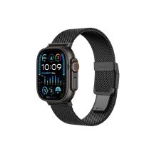 AmazingThing Titan Premium Metallarmband für Apple Watch 38/40/41/42/44/45/46/49 mm – Schwarz