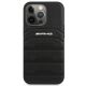 3. AMG AMHCP14XGSEBK iPhone 14 Pro Max 6,7 "schwarz / schwarzes Hardcase Leder geprägte Linien