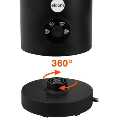 3. ELDOM Milchaufschäumer SI560C FOMI 500 W, schwarz, 300 ml, Aufschäumen und Erwärmen