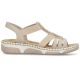 2. Beige Keilsandalen für Damen Rieker 66201-62