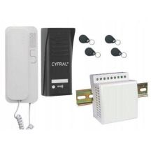 CYFRAL COSMO Gegensprechanlage für 1 Mieter, Schwarz