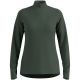 4. Damen-Sweatshirt ohne Kapuze ODLO Mid Layer 1/2 Zip ESSENTIAL LIGHT, grün