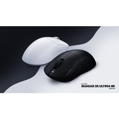 8. HATOR Quasar 3S Ultima 8K Kabellose Gaming-Maus, Rechtshänder, RF-Funk + Bluetooth + USB Typ-C, Optischer Sensor, 30000 DPI