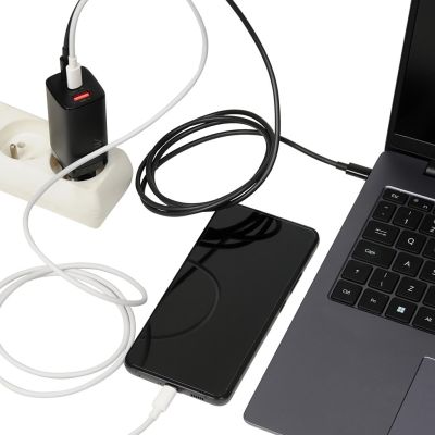 6. I-BOX C-65 GAN PD65W Wandladegerätkabel, Schwarz