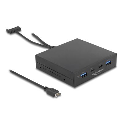 DELOCK Frontpanel 3,5" USB 3.2 Gen 2 mit 2 x USB-C + 2 x USB-A