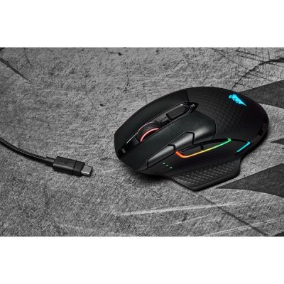 12. Corsair Dark Core RGB PRO Kabellose Gaming-Maus – Schwarz