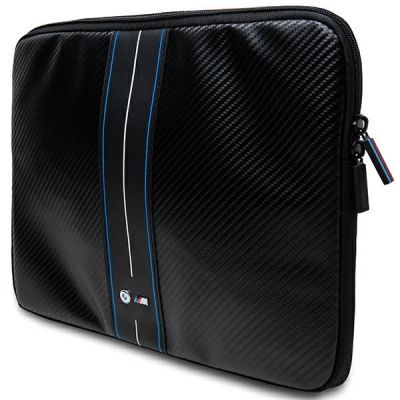 2. BMW Carbon & Blue Stripe Hülle für einen 16" Laptop - Schwarz