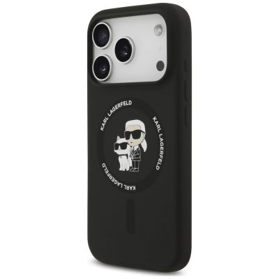 2. Karl Lagerfeld Silicone Karl&Choupette Ring MagSafe Hülle für iPhone 18 Pro Max / 17 Pro Max – schwarz