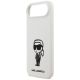6. Karl Lagerfeld Silikonhülle mit Karl-Skizze und Logo (MagSafe) für iPhone 17 Air – Weiß