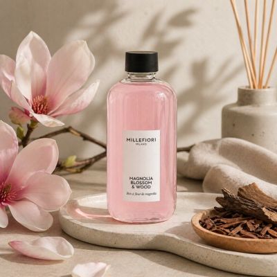 3. Nachfüllpackung für Duftstäbchen 250 ml MAGNOLIENBLÜTE & HOLZ-MILLEFIORI